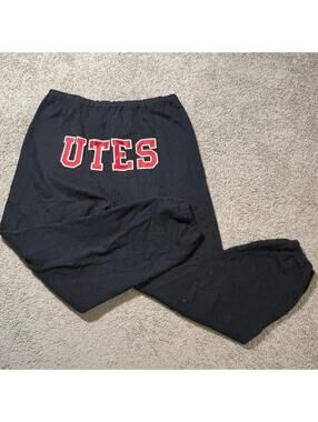 Vintage 90s Russell Athletic Utah Utes Sweatpants XL Black Made in USA Stitched